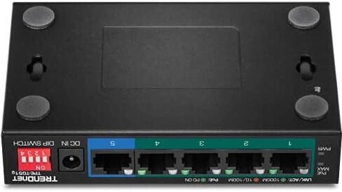 TRENDnet 5-Port Gigabit PoE+ Switch, 32W PoE Power Budget, 10Gbps Switching Capacity, IEEE 802.1p QoS, DSCP Pass-Through Support, Fanless, Wall Mountable, Lifetime Protection, Black, TPE-TG52 in Saudi Arabia