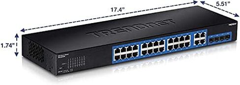 محول شبكة جيجابايت 20 منفذ من تريندنت ، 16 منافذ جيجابت، 4 منافذ جيجابايت مشتركة (RJ-45/SFP)، VLAN، QoS، LACP، IPv6، سعة تبديل 40 جيجابايت في الثانية TEG-204WS in Kuwait
