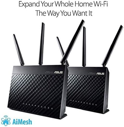 ASUS WiFi Router (RT-AC1200_V2) - Dual Band Wireless Internet Router, Gaming & Streaming, Easy Setup, Parental Control in Saudi Arabia