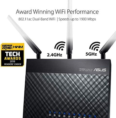ASUS WiFi Router (RT-AC1200_V2) - Dual Band Wireless Internet Router, Gaming & Streaming, Easy Setup, Parental Control in Saudi Arabia