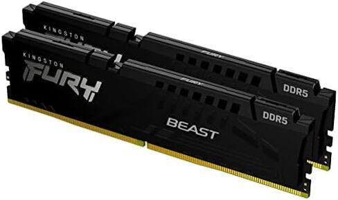 كينغستون مجموعة ذاكرة العاب مكتبية من فيري بيست سعة 32GB 2×16GB 5600MT/s DDR5 CL40 DIMM من قطعتين KF556C40BBK2 32، اسود in Kuwait