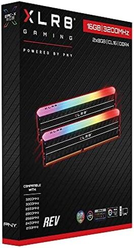 PNY XLR8 Gaming REV RGB 32GB (2x16GB) DDR4 3600MHz (PC4-28800) CL18 1.35V Dual Channel Desktop (DIMM) Memory – MD32GK2D4360018X2RGB in Saudi Arabia