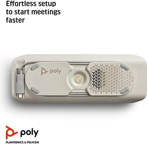 Poly - Sync 40 Smart -Speakerphone (Plantronics) - Flexible Work Spaces - Connect to PC/Mac via Combined USB-A/USB-C -Cable and Smartphones via -Bluetooth - Works with Teams, Zoom & more in Saudi Arabia