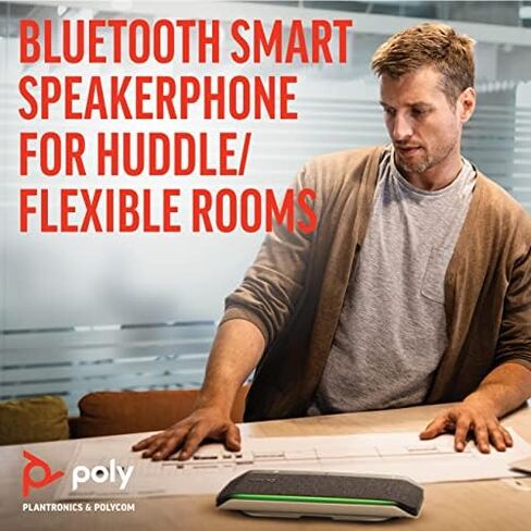 Poly - Sync 40 Smart -Speakerphone (Plantronics) - Flexible Work Spaces - Connect to PC/Mac via Combined USB-A/USB-C -Cable and Smartphones via -Bluetooth - Works with Teams, Zoom & more in Saudi Arabia