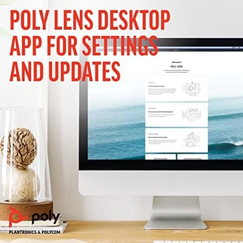 Poly - Sync 40 Smart -Speakerphone (Plantronics) - Flexible Work Spaces - Connect to PC/Mac via Combined USB-A/USB-C -Cable and Smartphones via -Bluetooth - Works with Teams, Zoom & more in Saudi Arabia