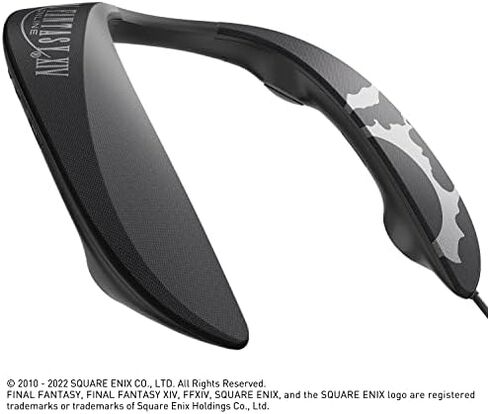Panasonic SoundSlayer Final Fantasy XIV Online Edition Wearable Gaming Speaker, Lightweight Wired Neck Speaker with Built-in Microphone and Dimensional Sound - SC-GN01PP-FF (Black) in Saudi Arabia