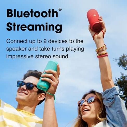 JBL Flip 4 Waterproof Portable Bluetooth Speaker - Blue in Saudi Arabia