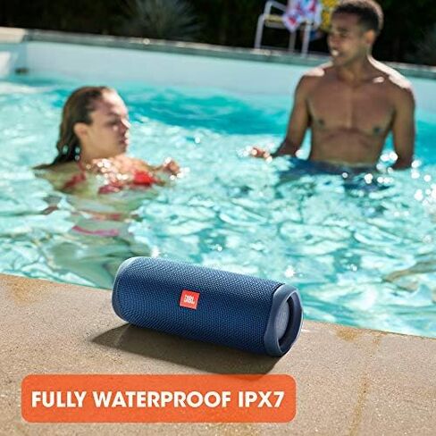 JBL FLIP 5, Waterproof Portable Bluetooth Speaker, Black, Small | Sounds better than ever, Bring the party anywhere, Make a splash with IPX7 waterproof design, A rainbow of colours in Kuwait