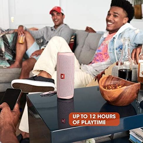 JBL FLIP 5, Waterproof Portable Bluetooth Speaker, Black, Small | Sounds better than ever, Bring the party anywhere, Make a splash with IPX7 waterproof design, A rainbow of colours in Kuwait