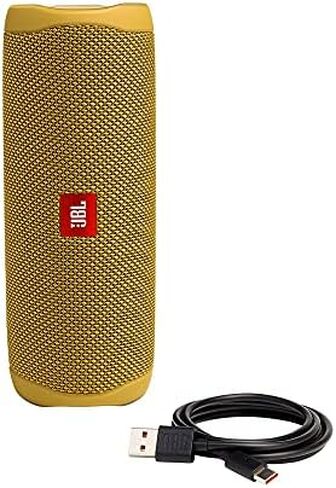 JBL FLIP 5, Waterproof Portable Bluetooth Speaker, Black, Small | Sounds better than ever, Bring the party anywhere, Make a splash with IPX7 waterproof design, A rainbow of colours in Kuwait