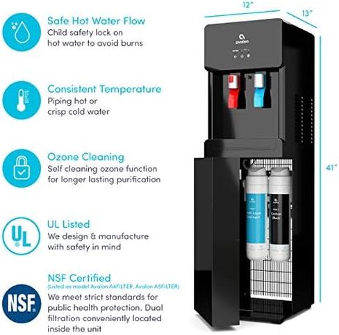 موزع مياه مبرد مياه بدون زجاجات للتنظيف الذاتي على سطح الطاولة من أفالون in Kuwait