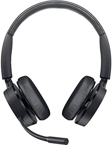 Dell Pro Wireless Headset - WL5022, Control Panel on Headset Includes Call Control, Adjustable Leatherette Headband, Leatherette Earpads, USB Dongle, Adjustable Boom Mic - Black in Saudi Arabia