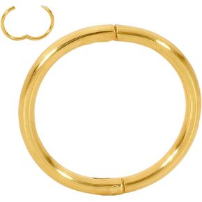 365 SLEEPERS Gold Plated Sterling Silver Hinged Hoop Sleeper Earrings - Hand Made In Australia - Nickel Free Hypoallergenic - 8mm - 10mm - 12mm - 14mm