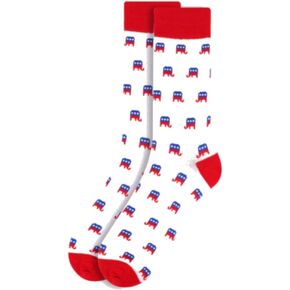 Men's Republican Elephant Political Crew Dress Socks, Multi, One Size in Kuwait