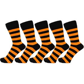 ZAKIRA Finest Combed Cotton Striped Dress Socks for Men, Women - Pack of 5 in Saudi Arabia