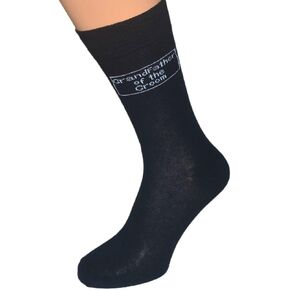 Mens Black Cotton Wedding Day Socks Various Titles by Oaktree Gifts