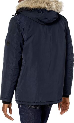 Calvin Klein Men's Classic Parka Jacket with Faux Fur Hood in Saudi Arabia