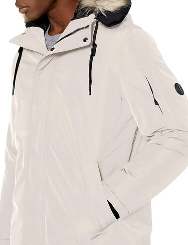 Calvin Klein Men's Classic Parka Jacket with Faux Fur Hood in Saudi Arabia
