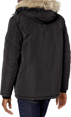 Calvin Klein Men's Classic Parka Jacket with Faux Fur Hood in Saudi Arabia