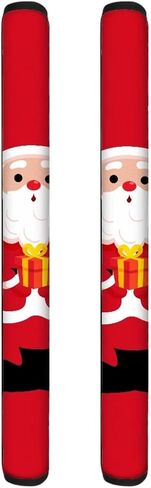 Kuiaobaty Santa Claus Print Refrigertor Handle Cover Kitchen Appliance Handle Covers, and Washable,Christmas Decoration,Pack of 2 in Saudi Arabia