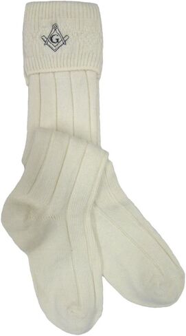 W. Brewin Mens Kilt Hose Socks With Masonic Symbol in Kuwait