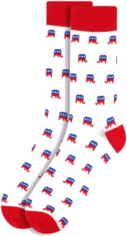 Men's Republican Elephant Political Crew Dress Socks, Multi, One Size in Kuwait