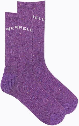 Merrell Unisex-adults Men's and Women's Speckled Wool Blend Crew Socks - Unisex Moisture Wicking in Kuwait