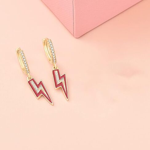 UTTMO Drop Dangle Lightning Earrings For Women, Statement Simple Punk Jewelry Earrings For Men in Saudi Arabia