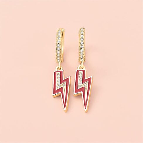 UTTMO Drop Dangle Lightning Earrings For Women, Statement Simple Punk Jewelry Earrings For Men in Saudi Arabia