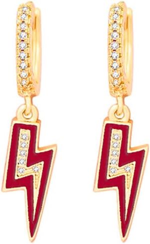 UTTMO Drop Dangle Lightning Earrings For Women, Statement Simple Punk Jewelry Earrings For Men in Saudi Arabia