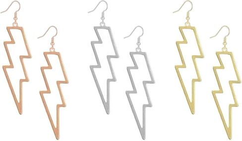 UTTMO Drop Dangle Lightning Earrings For Women, Statement Simple Punk Jewelry Earrings For Men in Saudi Arabia