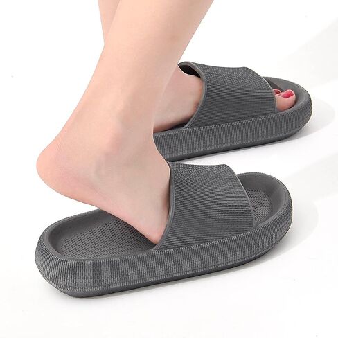 Cloud Slippers for Men and Women Pillow House Slides Non-Slip Sole Open Toe Quick Drying Bathroom Slippers with Thicken Sole Indoor and Outdoor in Saudi Arabia