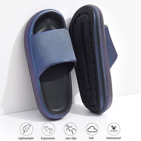 Cloud Slippers for Men and Women Pillow House Slides Non-Slip Sole Open Toe Quick Drying Bathroom Slippers with Thicken Sole Indoor and Outdoor in Saudi Arabia