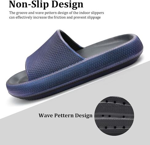 Cloud Slippers for Men and Women Pillow House Slides Non-Slip Sole Open Toe Quick Drying Bathroom Slippers with Thicken Sole Indoor and Outdoor in Saudi Arabia