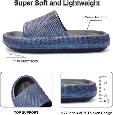 Cloud Slippers for Men and Women Pillow House Slides Non-Slip Sole Open Toe Quick Drying Bathroom Slippers with Thicken Sole Indoor and Outdoor in Saudi Arabia