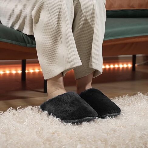 STMAHER Women Men Cozy Fluffy Memory Foam Slippers Plush Fleece Lined House Slippers for Indoor Outdoor in Saudi Arabia