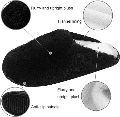 STMAHER Women Men Cozy Fluffy Memory Foam Slippers Plush Fleece Lined House Slippers for Indoor Outdoor in Saudi Arabia