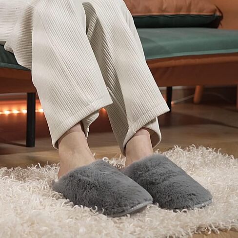 STMAHER Women Men Cozy Fluffy Memory Foam Slippers Plush Fleece Lined House Slippers for Indoor Outdoor in Saudi Arabia