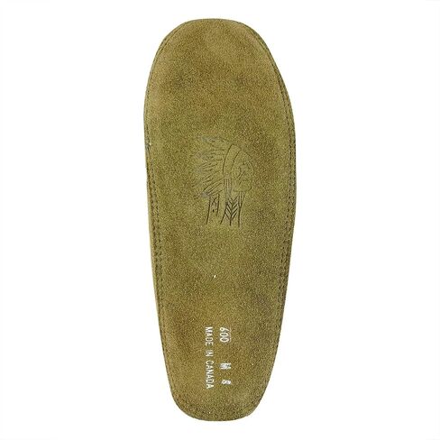 Laurentian Chief Men's Army Suede Slippers Rabbit Fur Collar Soft Sole Moccasins… in Saudi Arabia