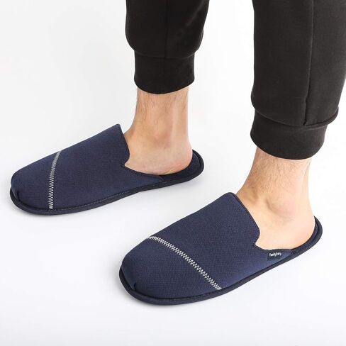 FamilyFairy Men’s Comfy Cozy Scuff Slippers Slip On House Shoes with Memory Foam for Indoor Outdoor in Saudi Arabia