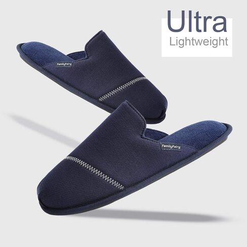 FamilyFairy Men’s Comfy Cozy Scuff Slippers Slip On House Shoes with Memory Foam for Indoor Outdoor in Saudi Arabia