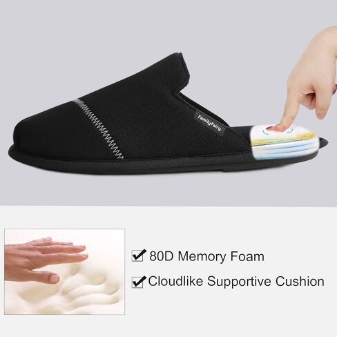FamilyFairy Men’s Comfy Cozy Scuff Slippers Slip On House Shoes with Memory Foam for Indoor Outdoor in Kuwait