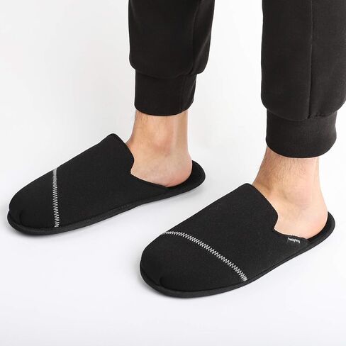 FamilyFairy Men’s Comfy Cozy Scuff Slippers Slip On House Shoes with Memory Foam for Indoor Outdoor in Kuwait