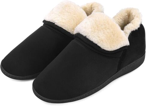 VONMAY Men's Booties Slippers Ankle Warm Plush Fuzzy Memory Foam House Shoes in Kuwait
