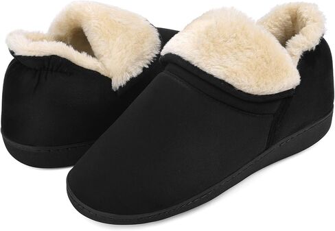 VONMAY Men's Booties Slippers Ankle Warm Plush Fuzzy Memory Foam House Shoes in Kuwait