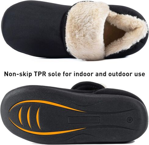 VONMAY Men's Booties Slippers Ankle Warm Plush Fuzzy Memory Foam House Shoes in Kuwait