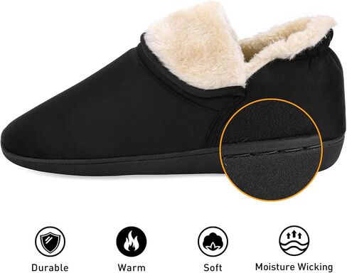 VONMAY Men's Booties Slippers Ankle Warm Plush Fuzzy Memory Foam House Shoes in Kuwait