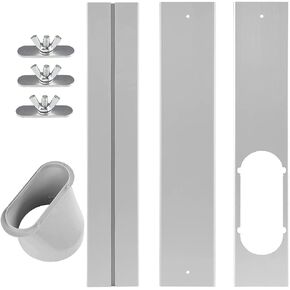 TURBRO Portable Air Conditioner Window Vent Kit, Window Slide Kit Plate for Portable Air Conditioner, Adjustable Length Portable AC Vent Kit for Exhaust Hose of 5 Inch