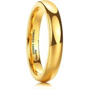 King Will Men's Women's 1.5mm 2mm 4mm 6mm 8mm Tungsten Carbide Ring 24k Gold Plated Rose Gold Plated Domed Polished Finish Wedding Band in Kuwait