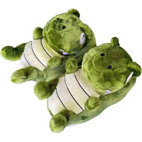 Adult Unisex Winter Warm Plush Animal Slippers,Soft Cozy Animal Styling Design Short Flannel Home Shoes,Animal Shaped Plush Booties,Carpet Slippers,Non-Slip Bedroom Shoes in Kuwait